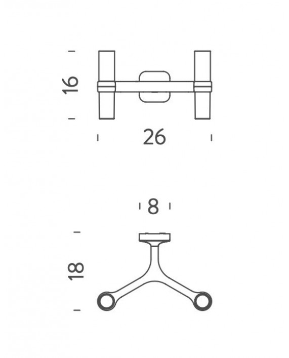 Nemo Crown 2 Wall Lamp